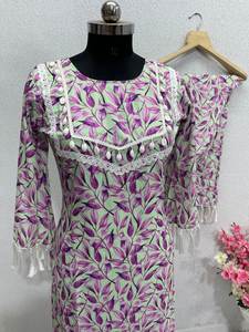 New Designer Party Wear Readymade Salwar Suit Impression numérique avec Fancy Latkan Parfait pour les fêtes et les événements culturels - Product Image 4