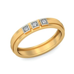 Ishi Diamonds Anillo de diamantes cultivados en laboratorio de oro de 18K para hombre - Product Image 4