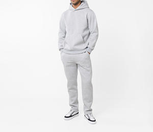 Ensemble de vêtements de sport décontractés pour hommes, design personnalisé, léger, survêtement à capuche délavé à l'acide, pantalon de survêtement évasé en gros - Product Image 4