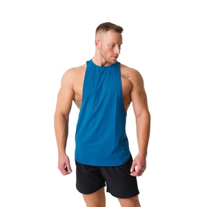 Camiseta sin mangas de corte holgado para hombre asequible, camiseta sin mangas de corte relajado para salón de playa o ropa deportiva, camiseta sin mangas de entrenamiento personalizada para hombre - Product Image 2