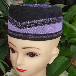 หมวกถักนิตติ้งสำหรับผู้ชาย, หมวกอิสลามสินค้ามาใหม่สีพื้นหมวกมา - Product Image 4