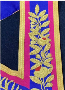 Col maçonnique rectangulaire vintage bleu roi de haute qualité, personnalisable, avec tissu en velours, broderie à épingle de sûreté - Meilleure vente - Product Image 2