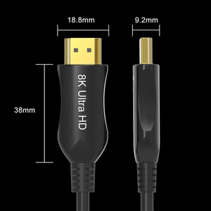 Câble optique actif <span class=keywords><strong>HDMI</strong></span> 2.1/2.0 de qualité supérieure, ultra haute définition 8K, fibre d'aramide, ultra haute vitesse, mâle vers mâle, certifié Plenum - Product Image 4