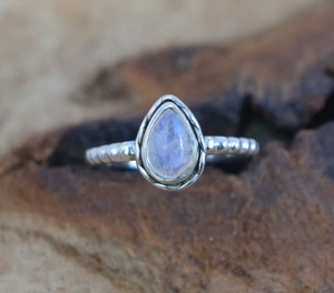 <b>Moonstone</b> Gemstone <b>Ring</b> Jewelry For Women Silver Boho Style Jewelry 925 Sterling Silver Trending Handmade <b>Ring</b> Gift For Her - Product Image 2
