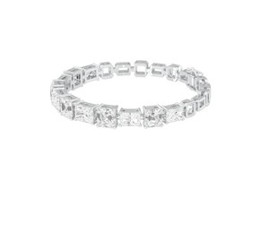 IGI Certified Asscher & Emerald Cut Lab Grown Diamond Tennis Bracelet in 14K Yellow / White / Rose Gold - Product Image 4