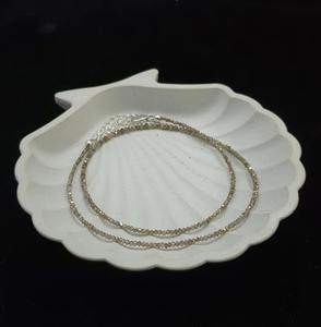 Collar de Plata de Ley 925 con Cuentas Facetadas de Diamante Natural Color Champán, Joyería de Lujo Hecha a Mano, Regalo para Ella - Product Image 1