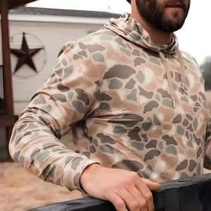 Sublimación digital Diseño personalizado UV 30 + Sudadera CON CAPUCHA DE PESCA 100% Poliéster Camiseta de manga larga para hombres MOQ bajo 10PCS 2 semanas DHL - Product Image 6