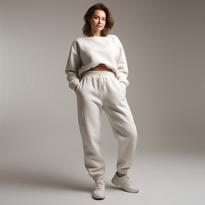 Pantalones de chándal de cintura alta con cordón para mujer, estilo callejero, pantalones de invierno para exteriores, pijama, ropa deportiva para correr, pantalones de chándal - Product Image 2