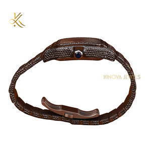 Montre de luxe en diamant Moissanite pour hommes avec artisanat haut de gamme conçu pour ceux qui apprécient l'élégance - Product Image 5