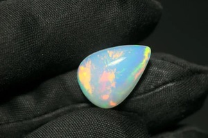 Gemas Mehrajudin AA, Ópalo Etíope Natural de 3.19 CT, Cabujón de Ópalo Welo con Fuego Raro, Certificado por Terceros, Gema Suelta Blanca - Product Image 2