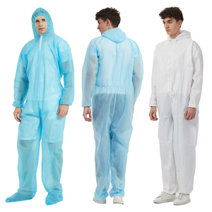 Traje de mono no tejido azul nuevo a precio de fábrica, ropa protectora transpirable y resistente al agua - Product Image 6