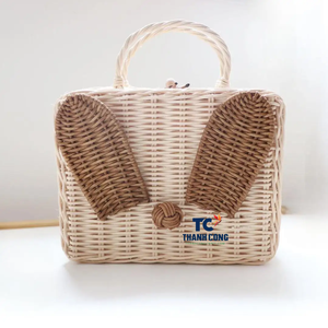 Fabriqué à la main écologique bébé jouer ensemble de gymnastique pour enfants élégant bohème tissé Mini sac à main naturel jouet stockage chambre salon - Product Image 2