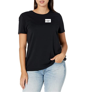 T-shirt ras du cou pour femmes, coupe classique à manches courtes, tendance, personnalisé, avec impression sur fond blanc - Product Image 1