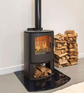 Estufa de Pellets de Hierro Fundido Moderna para Interiores con WiFi, para Quemar Leña, Forma de Briqueta, 10% de Ceniza, 4% de Humedad, Calefacción - Product Image 1