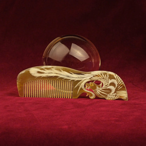 Peigne en corne naturel fait à la main peigne à cheveux antistatique pour cheveux sains massage du cuir chevelu usage quotidien et fourniture de cadeaux de beauté - Product Image 6