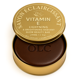 OLC LUXURY COSMETICS Savon exfoliant pour le visage avec vitamine E et acide kojique pour corriger les taches brunes et revitaliser la peau - Product Image 5