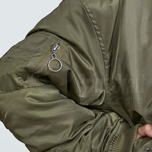 Blouson bombardier bouffant de couleur unie au design unique pour femmes blouson bombardier imperméable et respirant pour femmes - Product Image 6