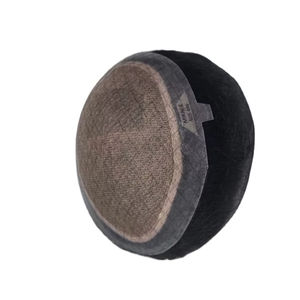 Perruque toupet Miraje Model Taz BD en cheveux humains Remy indiens avec une densité de 100%, vague profonde naturelle et vague corporelle, base en dentelle PU - Product Image 4