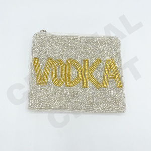 Pochette à monnaie Gémeaux céleste Portefeuille personnalisé en perles de rocaille Beau cadeau de maman-Design de coeurs pour filles - Product Image 4