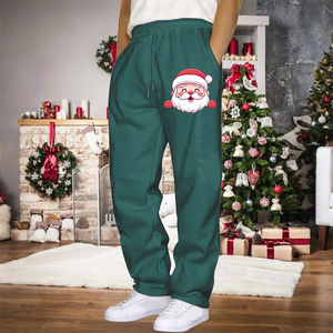 Pantalons de survêtement de Noël pour hommes 100% Polyester Design Pantalons de survêtement de Noël Bas de vacances Joggers festifs - Product Image 5