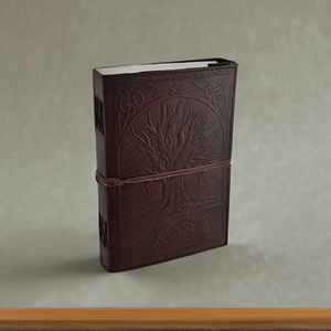 Journal en cuir de style bohème A5 2026, papier naturel fait à la main avec bordure irrégulière, artisanat artisanal par Paper Artisan Diary - Product Image 5