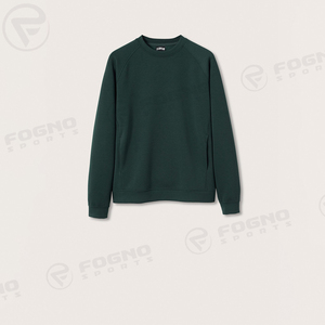 Sweat-shirt pour homme 100% coton, vente en gros, sweat-shirt décontracté pour homme à col rond uni, avec poches, streetwear, pull basique - Product Image 6