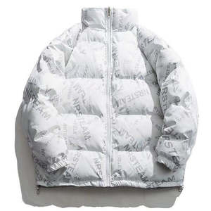 Chaqueta cortavientos ligera de alta calidad para hombre, Material suave de invierno, estilo acolchado de burbujas, ropa larga de talla grande, cuello tejido con capucha - Product Image 4