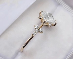 Anillo de diamante cultivado en laboratorio de corte princesa de plata de ley 925, joyería de hip hop, anillo de diamante de boda, joyería personalizada - Product Image 2