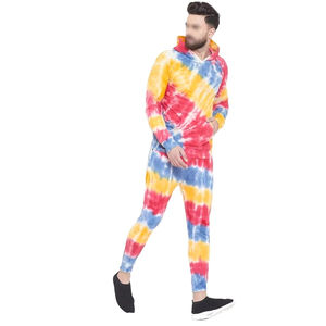 Survêtement d'hiver épais imprimé tie-dye de haute qualité pour hommes, en polyester et coton, avec logo personnalisé, pour le jogging – Vente en gros - Product Image 1
