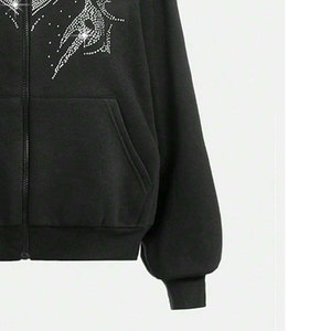 Oferta Especial: Sudadera con Capucha de Forro Polar con Pedrería para Hombre, Invierno, Transpirable, Ligera, Mezcla de Algodón, Alta Calidad - Product Image 6