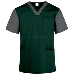 Diseño de moda Royal Blue Housekeeping Mujer Médico Scrubs Hospital Servicio de alimentos Uniformes Scrub Top - Product Image 4