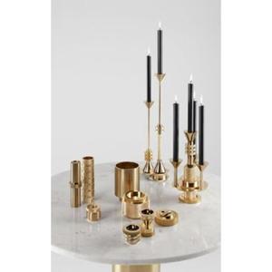 Portavelas de latón de inspiración antigua con detalles finos para llevar el encanto, la sofisticación y la elegancia a cualquier interior con gracia - Product Image 4