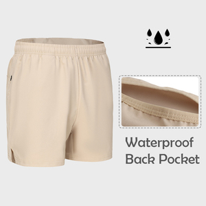 Pantalones cortos de gimnasio atléticos personalizados para hombre de secado rápido de talla grande transpirable bolsillo con cremallera cordón frontal medio ecológico para correr - Product Image 6