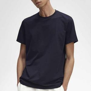 เสื้อยืดคอ100% ทรงสลิมฟิตสำหรับผู้ชายคอกลมคุณภาพสูง200กรัมออกแบบโลโก้แบบเรียบๆสไตล์ลำลอง - Product Image 2