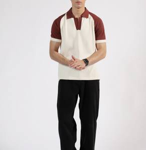 Diseñador a rayas de punto para camisas para hombres de moda 100% algodón Casual verano manga corta secado rápido - Product Image 4