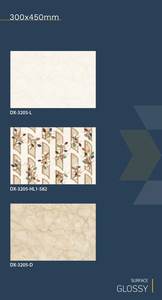 Baldosas digitales de pared de 300x450mm, acabado mate brillante, aspecto de madera, tonos destacados de luz oscura para diseño de interiores de Villa - Product Image 3