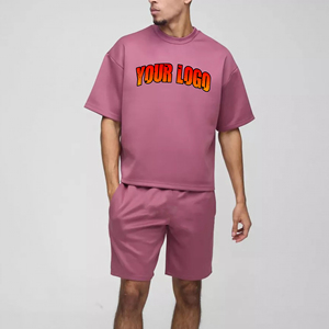 Conjuntos Cortos Casuales de Moda para Hombre, 100% Algodón, Transpirable, Talla Grande, Atuendo de Verano, Tela Resistente, Precio Económico - Product Image 1