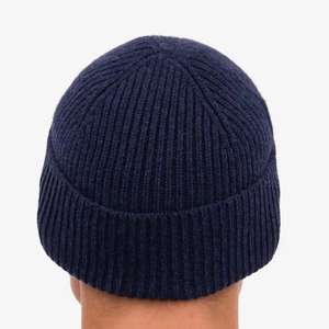 Unisex Universal Winter Beanies High Ribbed Thick Warm Acrylic Knit Solid Color 100% Cotton Custom Logo Adults' Wholesale - Product Image 3