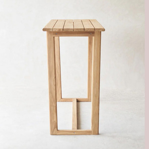 Mesa de bar con marco de madera maciza de teca, diseño moderno para uso en interiores y exteriores, Material de alta calidad para aplicaciones de hoteles - Product Image 3