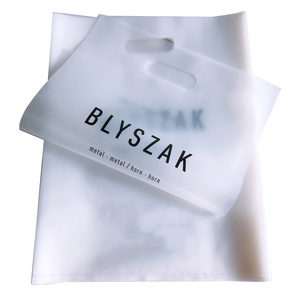 Wholesale Custom Printing logo Recycled Matte Die Cut <strong>Handle</strong> Biodegradable Frosted clear Shopping <strong>Plastic</strong> <strong>Bags</strong> for Business - Product Image 1