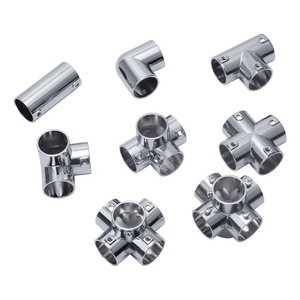 Sambungan pipa Stainless steel, sudut kanan tiga arah, lima arah, pipa siku enam arah, pegangan pipa sambungan silang