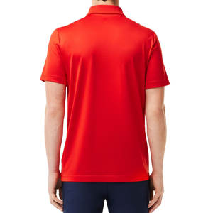 Camiseta de Golf de Color sólido de secado rápido para hombre, material de algodón y poliéster transpirable, diseño en relieve de cuentas cortas para camiseta Polo - Product Image 2