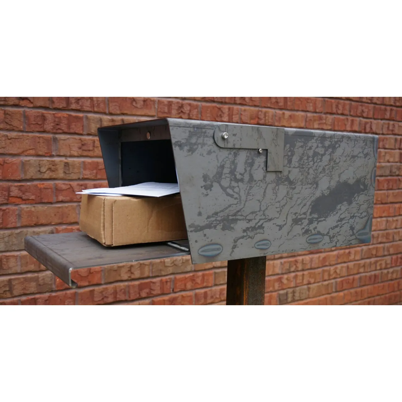 Mektup kutusu parlak cilalı bahçe mektup posta kutusu oluşur galvanizli gri renk ofis posta servisi saklama kutusu duvara monte