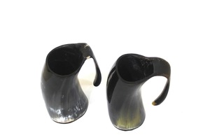 Mug en corne de buffle authentique et écologique, fait à la main, de qualité alimentaire, style médiéval, religieux, Feng Shui, mug à bière animal - Product Image 6