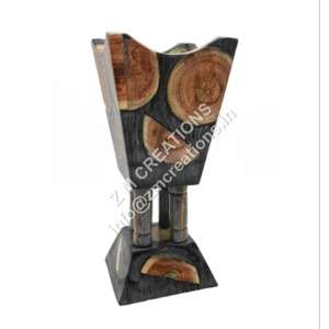 Brûleur d'encens en bois de pin fait à la main, écologique, multicolores, résine Bakhoor, décoration d'intérieur, en vrac, Z M CREATIONS - Product Image 1