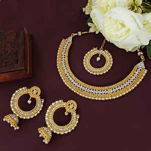 Mayorista Indio Fabricante Joyería Vintage Oro pleted tono tradicional étnico collar conjunto Boda nupcial joyería conjunto para - Product Image 1