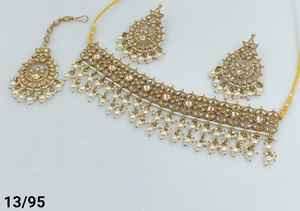 Indan Wholesale 2024 Latest Fashion Traditional Gold Plated Pearl Choker Necklace <b>Set</b> <b>for</b> <b>Women</b> - Product Image 4