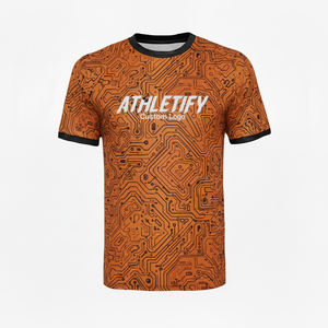 Maillot de football haute performance Logo d'équipe personnalisé et numéros Vêtements de sport confortables pour le jour du match et le fitness - Product Image 1