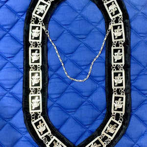 Collar de cadena artesanal hecho a medida Moire Masonic Regalia Craft Steward Officers Collares de cadena para la venta - Product Image 3