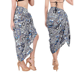 High Quality <b>Women's</b> One-Piece <b>Beach</b> <b>Cover</b>-<b>Up</b> Sarong Wrap Skirt Strapless with Front Logo for Summer Swimwear - Product Image 3